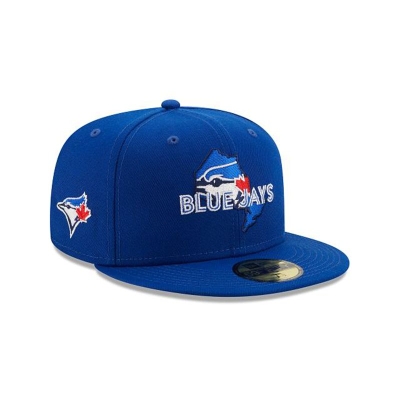 Blue Toronto Blue Jays Hat - New Era MLB Local 59FIFTY Fitted Caps USA0425397